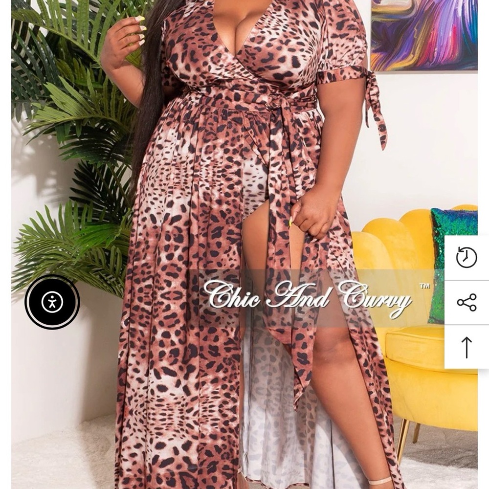 Leopard Print Wrap Dress
